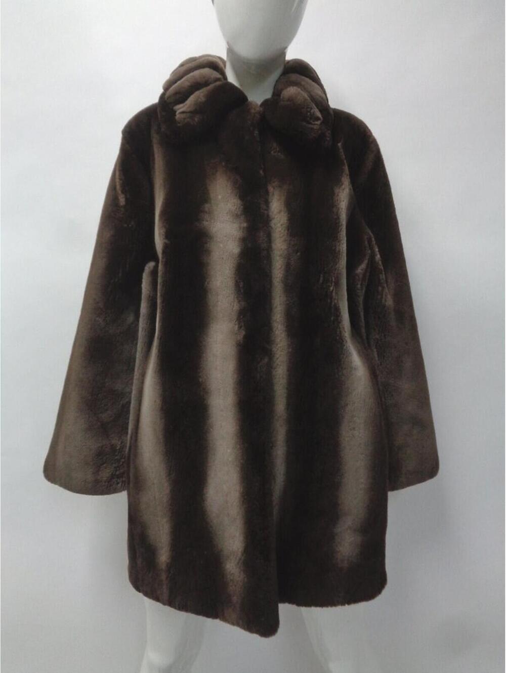 Showroom New Phantom Brown Sheared Beaver Fur Coat Jacket Women Woman Sz 4 Small